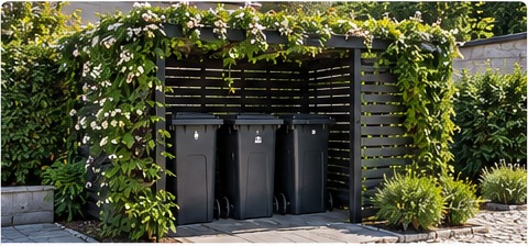 Couvert à poubelles